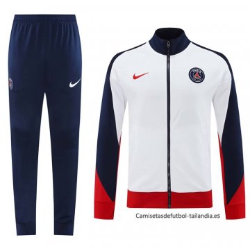 Chandal de Chaqueta del Paris Saint-Germain 2024-2025 Blanco Chandal de Chaqueta del Paris Saint-Germain 2024-2025 Blanco