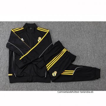 Chandal de Chaqueta del Real Madrid 2025-2026 Negro Amarillo