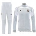 Chandal de Chaqueta del Real Madrid 2025-2026 Nino Gris Blanco
