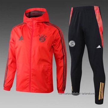 Chandal de Rompevientos del Bayern Munich 2024-2025 Rojo Chandal de Rompevientos del Bayern Munich 2024-2025 Rojo