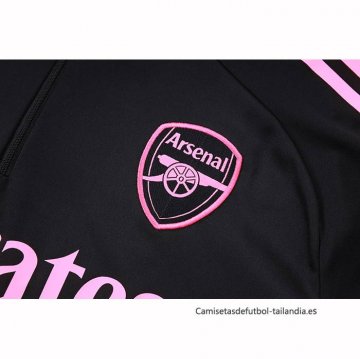 Chandal de Sudadera del Arsenal 2025-2026 Negro Rosa