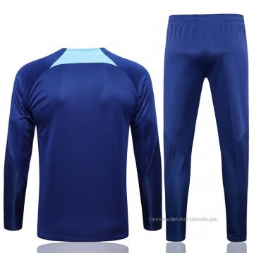 Chandal de Sudadera del Barcelona Nino 2022-2023 Azul