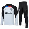 Chandal de Sudadera del Barcelona Nino 2023-2024 Gris Chandal de Sudadera del Barcelona Nino 2023-2024 Gris