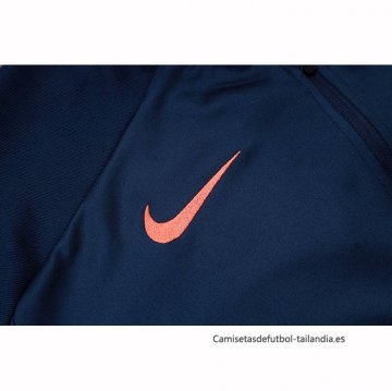 Chandal de Sudadera del Barcelona Nino 2025-2026 Azul Naranja