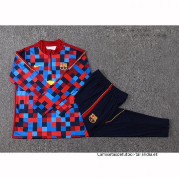 Chandal de Sudadera del Barcelona Nino 2026-2027 Azul Rojo