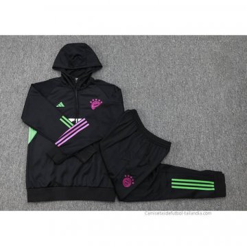 Chandal de Sudadera del Bayern Munich 2023-2024 Negro y Blanco