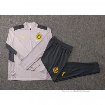 Chandal de Sudadera del Borussia Dortmund 2021-2022 Gris