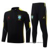 Chandal de Sudadera del Brasil 2026-2027 Negro Amarillo Chandal de Sudadera del Brasil 2026-2027 Negro Amarillo