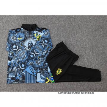 Chandal de Sudadera del Brasil Jesus 2024-2025 Azul