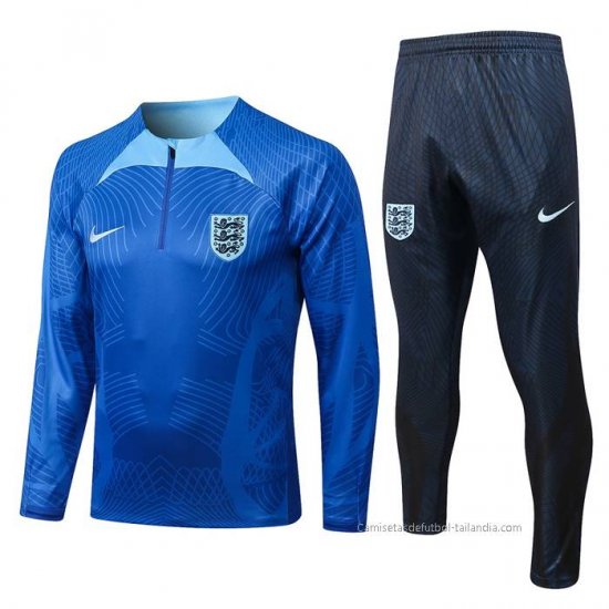 Chandal de Sudadera del Inglaterra 2022-2023 Azul - Haga un click en la imagen para cerrar