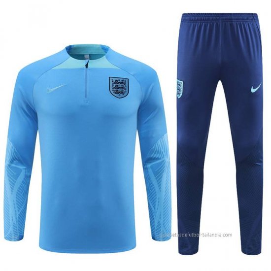 Chandal de Sudadera del Inglaterra 2022-2023 Azul Claro - Haga un click en la imagen para cerrar