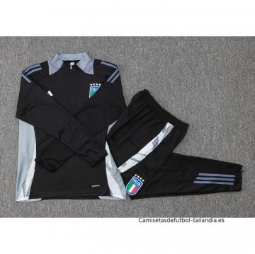 Chandal de Sudadera del Italia Nino 2024-2025 Negro