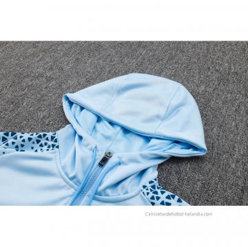 Chandal de Sudadera del Manchester City 2023-2024 Azul Claro