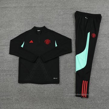 Chandal de Sudadera del Manchester United 2023-2024 Negro