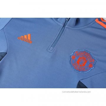 Chandal de Sudadera del Manchester United 2022-2023 Azul