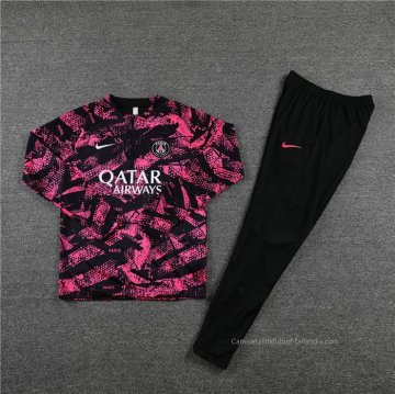 Chandal de Sudadera del Paris Saint-Germain 2022-2023 Negro y Rosa