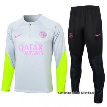 Chandal de Sudadera del Paris Saint-Germain 2023-2024 Gris Chandal de Sudadera del Paris Saint-Germain 2023-2024 Gris