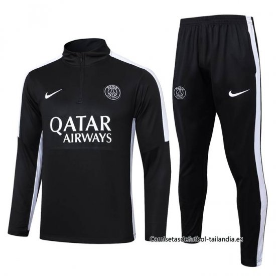Chandal de Sudadera del Paris Saint-Germain 2023-2024 Negro - Haga un click en la imagen para cerrar
