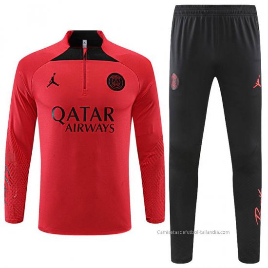 Chandal de Sudadera del Paris Saint-Germain Jordan 2022-2023 Rojo - Haga un click en la imagen para cerrar