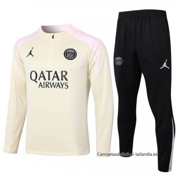 Chandal de Sudadera del Paris Saint-Germain Jordan 2024-2025 Amarillo Chandal de Sudadera del Paris Saint-Germain Jordan 2024-2025 Amarillo