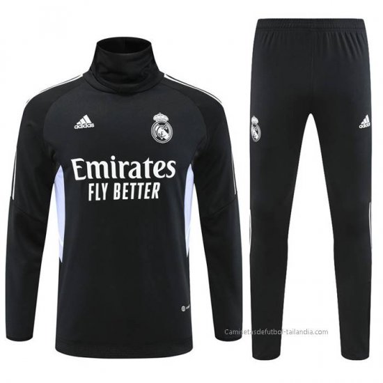 Chandal de Sudadera del Real Madrid 2022 Negro - Haga un click en la imagen para cerrar