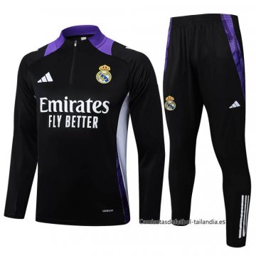 Chandal de Sudadera del Real Madrid 2024-2025 Negro Chandal de Sudadera del Real Madrid 2024-2025 Negro
