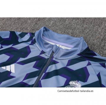 Chandal de Sudadera del Real Madrid 2024-2025 Negro y Gris