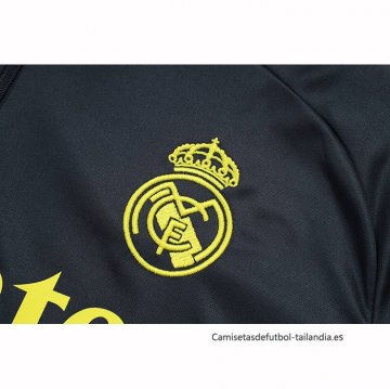 Chandal de Sudadera del Real Madrid 2025-2026 Negro Amarillo