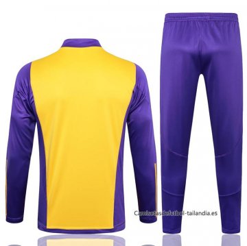 Chandal de Sudadera del Real Madrid Nino 2023-2024 Amarillo