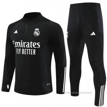 Chandal de Sudadera del Real Madrid Nino 2023-2024 Negro Chandal de Sudadera del Real Madrid Nino 2023-2024 Negro
