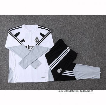Chandal de Sudadera del Real Madrid Nino 2026-2027 Blanco