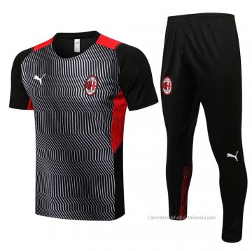 Chandal del AC Milan Manga Corta 2021-2022 Gris Chandal del AC Milan Manga Corta 2021-2022 Gris
