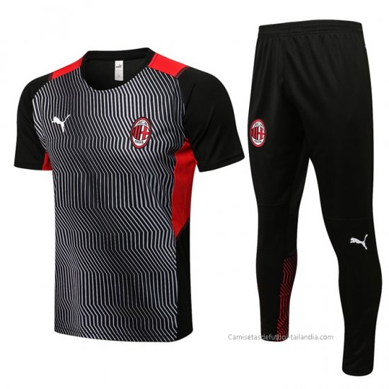 Chandal del AC Milan Manga Corta 2021-2022 Gris - Haga un click en la imagen para cerrar