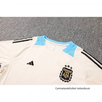 Chandal del Argentina Manga Corta 2024-2025 Amarillo - Pantalon Corto