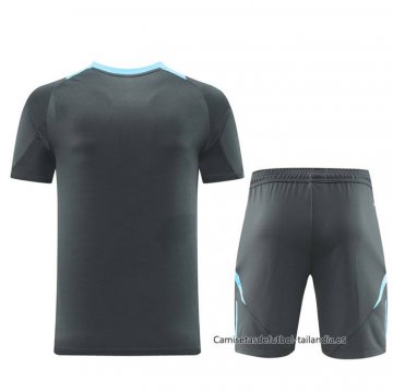 Chandal del Argentina Manga Corta 2024-2025 Gris - Pantalon Corto