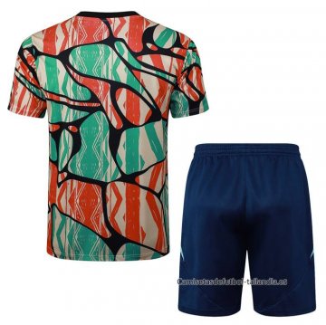 Chandal del Arsenal Manga Corta 2024-2025 Rojo Verde - Pantalon Corto