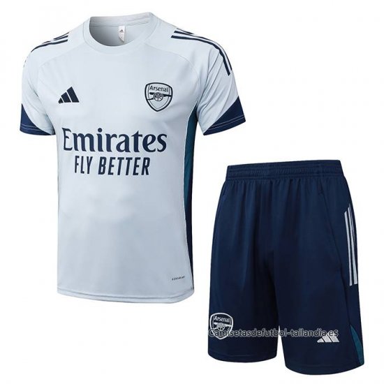 Chandal del Arsenal Manga Corta 2025-2026 Gris - Pantalon Corto - Haga un click en la imagen para cerrar