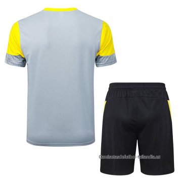 Chandal del Borussia Dortmund Manga Corta 2025-2026 Gris - Pantalon Corto