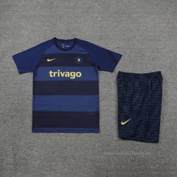 Chandal del Chelsea Manga Corta 2022-2023 Azul Oscuro - Pantalon Corto