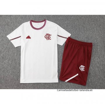 Chandal del Flamengo Manga Corta 2024-2025 Blanco - Pantalon Corto