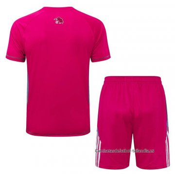 Chandal del Flamengo Manga Corta 2025-2026 Rosa - Pantalon Corto