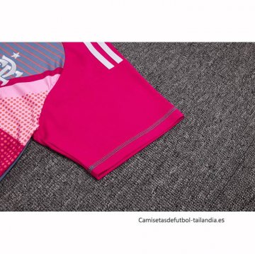 Chandal del Flamengo Manga Corta 2025-2026 Rosa - Pantalon Corto