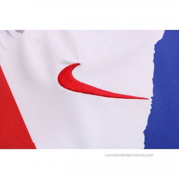 Chandal del Francia Manga Corta 2022-2023 Blanco Rojo Azul - Pantalon Corto