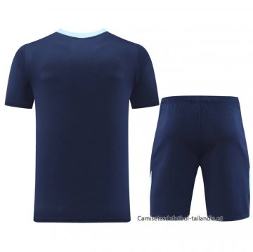 Chandal del Francia Manga Corta 2024-2025 Azul - Pantalon Corto