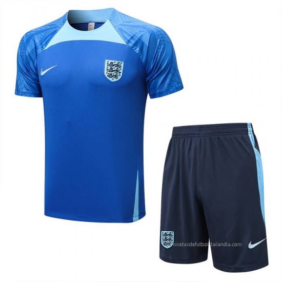 Chandal del Inglaterra Manga Corta 2022-2023 Azul - Pantalon Corto - Haga un click en la imagen para cerrar