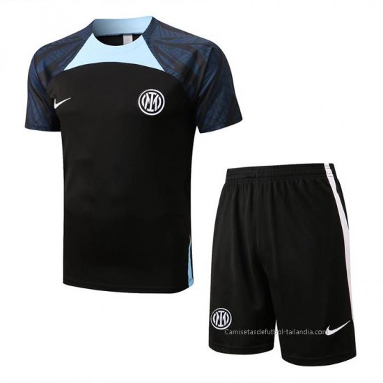 Chandal del Inter Milan Manga Corta 2022-2023 Negro - Pantalon Corto - Haga un click en la imagen para cerrar
