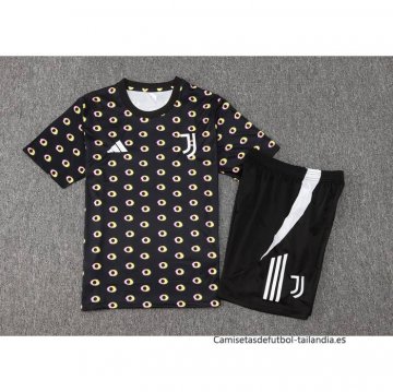 Chandal del Juventus Manga Corta 2024-2025 Negro - Pantalon Corto