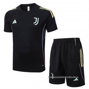Chandal del Juventus Manga Corta 2025-2026 Negro - Pantalon Corto Chandal del Juventus Manga Corta 2025-2026 Negro - Pantalon Corto