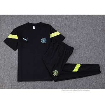 Chandal del Manchester City Manga Corta 2022-2023 Negro