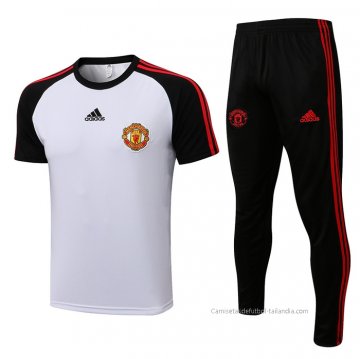 Chandal del Manchester United Manga Corta 2021-2022 Blanco Chandal del Manchester United Manga Corta 2021-2022 Blanco